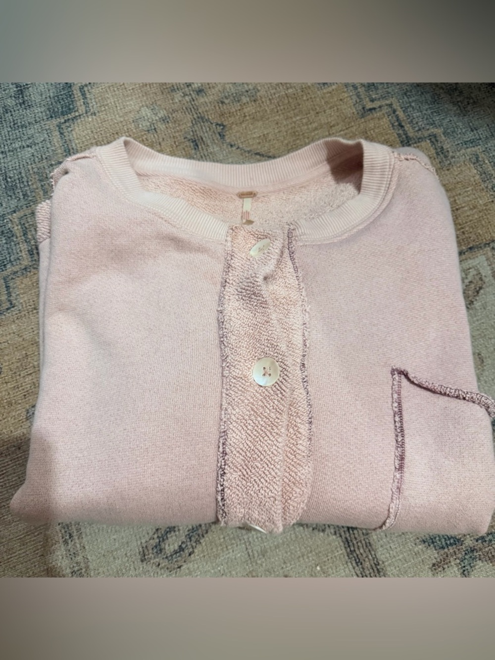 Free People Pale Blush Knit Sweater